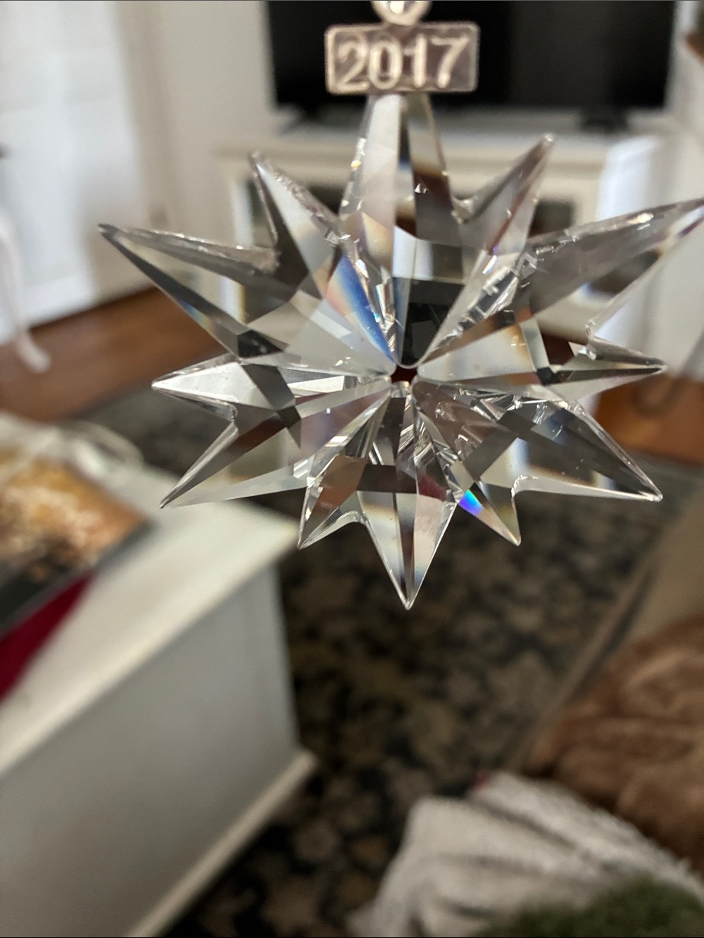 Swarovski Crystal Star Holiday Ornament - Clear Sparkling Decoration (2017)
